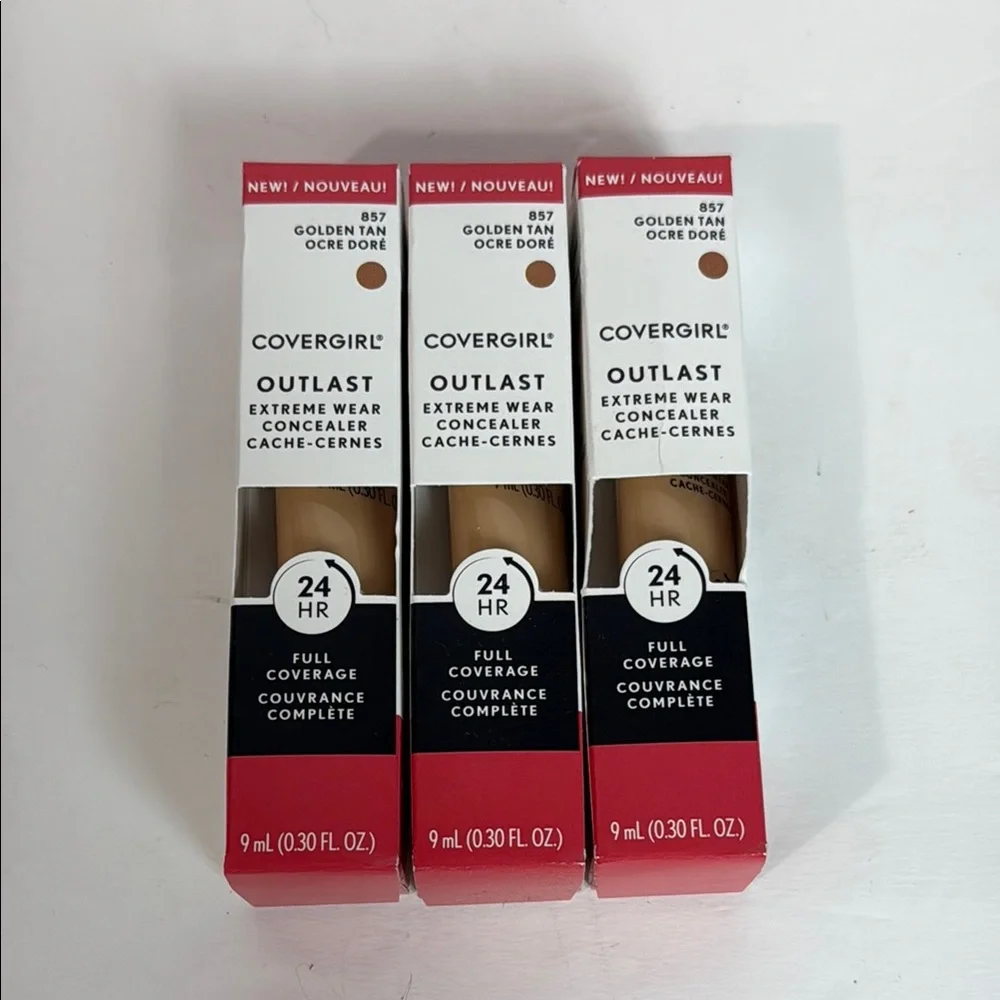 Set of‎ 3 Covergirl SEALED Outlast Extreme Wear Concealer - Golden Tan